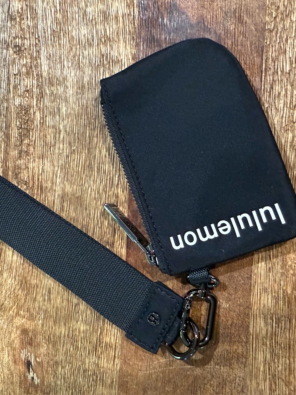 lululemon athletica Black Compact Phone Pouch with Removable Strap